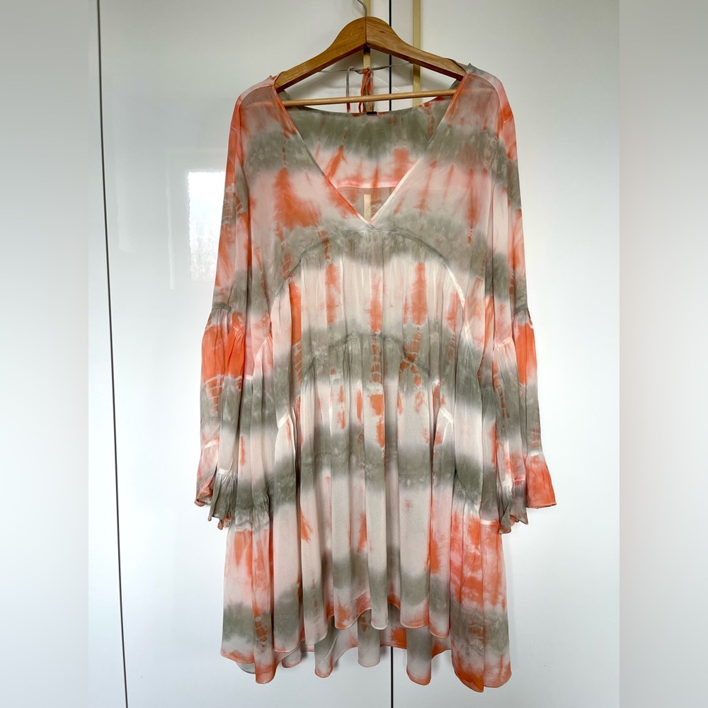 Young Fabulous & Broke Dawn Balloon Sleeve Tie Dye dress